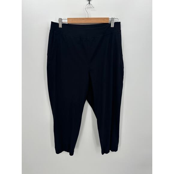 Lululemon Women Adapted State High-Rise Cropped Jogger Size 10 Black Gym Workout - Picture 1 of 8